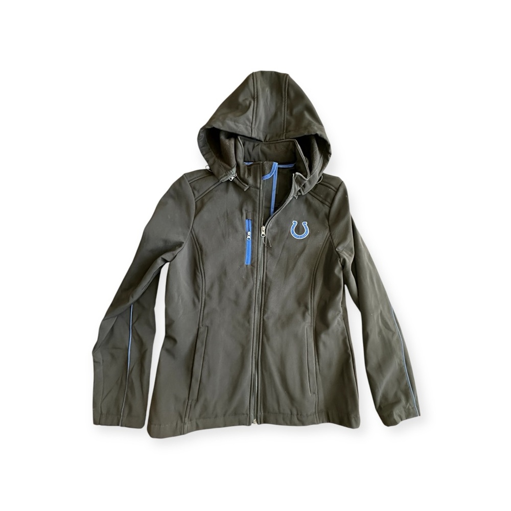 Indianapolis Colts Women Embroidered Full Zip Soft Shell Jacket Sz. M